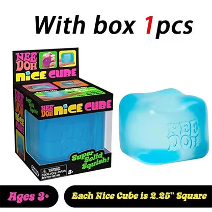 Schylling Needoh Nice Cube Sensory Squeeze Toy with Super Solid Squish Stress Relief Anxiety Sensory Tool - 2.25" Cube