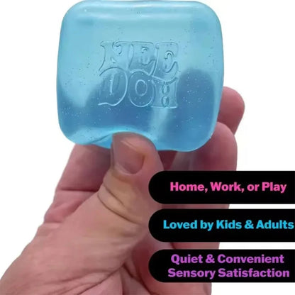 Schylling Needoh Nice Cube Sensory Squeeze Toy with Super Solid Squish Stress Relief Anxiety Sensory Tool - 2.25" Cube