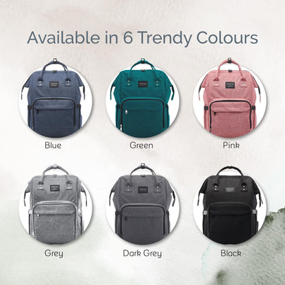 Stylish and Spacious Gray Diaper Bag Backpack with Changing Station - Perfect for Travel and Everyday Use